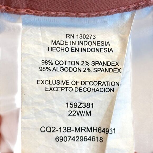 Riders by Lee 22W Terra cotta color Jean style shorts embellished pockets - Picture 7 of 9